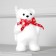 LED figure "Bear with a staff" 9 × 15 × 6 cm, phlock, batteries CR2032x2 (not in the kit), glow warm white
