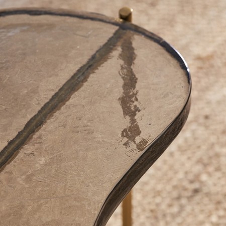 Sigryd coffee table, 540 × 390 × 400 mm, transparent / gold color-4