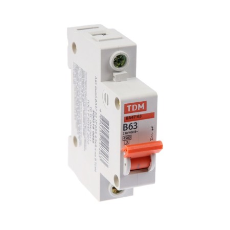 Switch automatic TDM VAL47-63, 1P, 63 A, 4.5 KA, B, SQ0218-0045-1