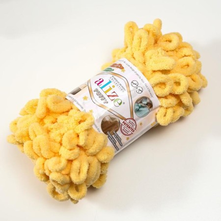 Yarn "Puffy" 100 % micropoliester 9m/100g (509 melon)-1