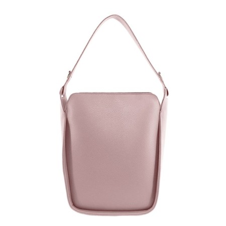 Bag women, genuine leather, pink, 31x10x24 cm-1