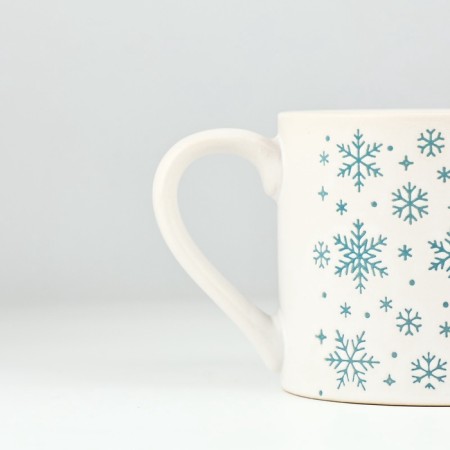 New Year. New Year's ceramic "Snowflakes" mug, 320 ml-3