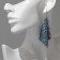 Hanging "rhombus" chain mail, buttercup flowers, red-blue color, 9 cm