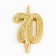 Candle for the cake figure "Jubilee" 70, gold, 9.7 cm,