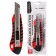 Chancellery knife 18 mm, plastic, autofixer, rubber inserts, TOP