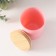 Bank for candles glass with a lid "Pink matte" 220 ml 7x7x8.4 cm