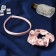 Hair set "Emilia" (elastic band, rim 1.5 cm) classic, pale pink