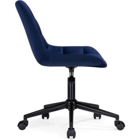 Computer chair Chester Metal/velor, black/blue 49x60x84 cm-3