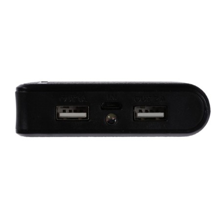 External battery Luazon PB-26, 15600 mAh, 2 USB, 1/2 A, flashlight, black-6