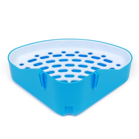 Corner toilet for rabbits and ferrets, 24 x 18 x 11 cm, blue-3