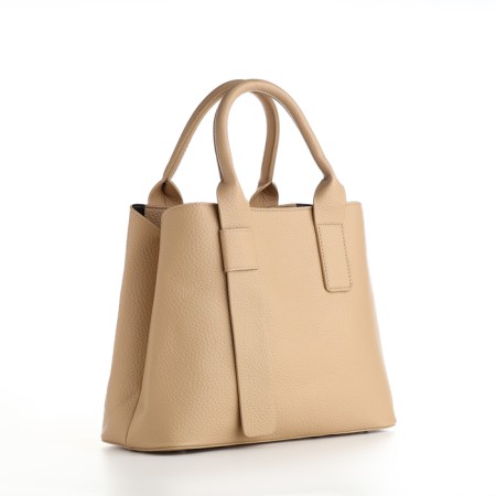 Women's bag with zipper, Textura, average size, beige color-2