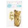 Set of candle in a cake + 5 balls, number 8, gold