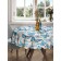 The tablecloth “Blue butterflies”, round, Saten, d = 150 cm
