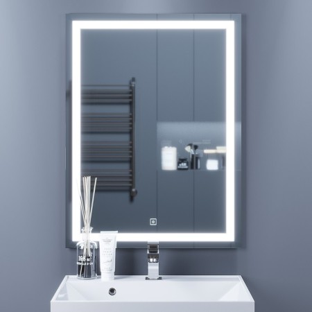 Mirror Uperwood Tanos, 60x80 cm, LED backlight, sensory switch, anti -recovery