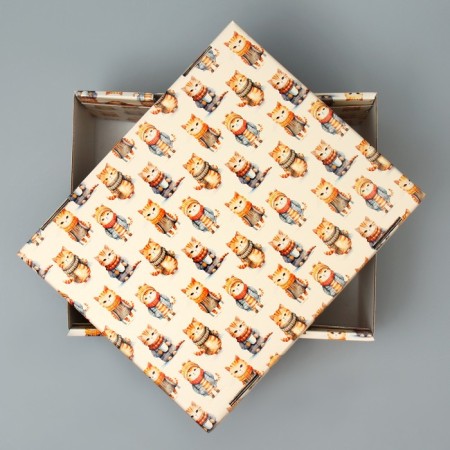 Gift folding box, packaging, “Cute cats”, 31.2 x 25.6 x 16.1 cm cm-3