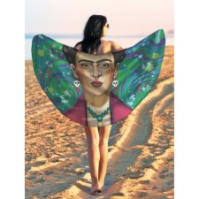 Pareo and beach rug Frida Art, D = 150 cm