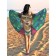 Pareo and beach rug Frida Art, D = 150 cm