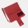 Women's wallet on a button, with a pen, red color