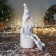Soft toy "Santa Claus in a suit with sequins" 49x17 cm, silver-white