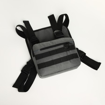 Babberry bag on lightning, external pocket, gray color-10