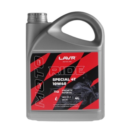 Motor oil Lavr Moto Ride Special 4T 10W40 SN, 4 L LN7748