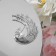 Royal Pavlin brooch, white color in silver