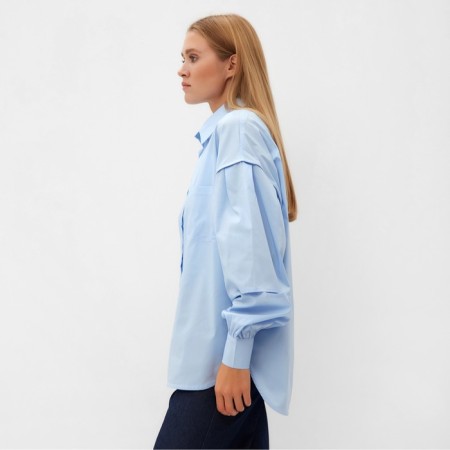 Women's blouse Minaku: Casual Collection Blue Color, Rr. 52-3