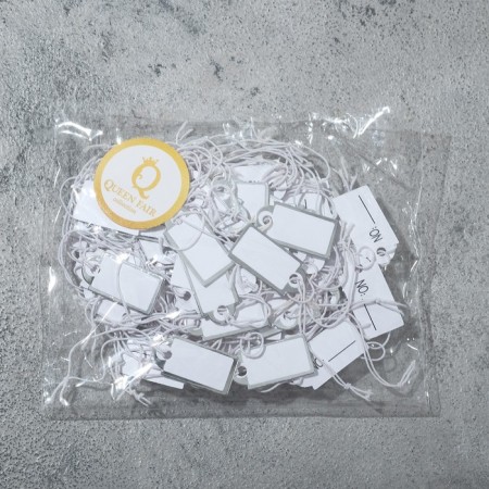 Price tag set 100pcs, 2.5 × 1.3 cm, white-silver color-3