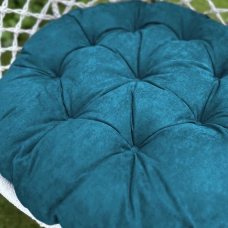 Pillow for swing "Tina", diameter 60 cm, turquoise color-3
