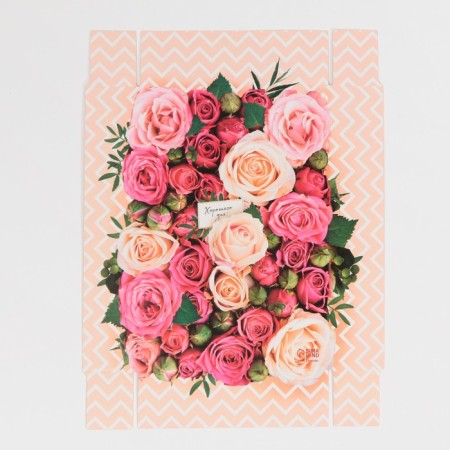 Confectionery packaging, Makarun with PVC lid, "Flowers", 17 x 12 x 3 cm-9