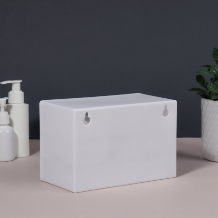 Organizer for storage, three -level, 6 sections, 18.2 × 11.9 × 9.8 cm, white/transparent color-6