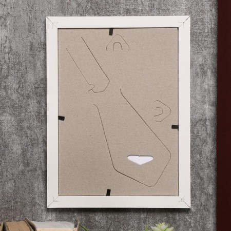 Photo frame MDF 15x21 cm, No. 6, white (plastic screen)-4