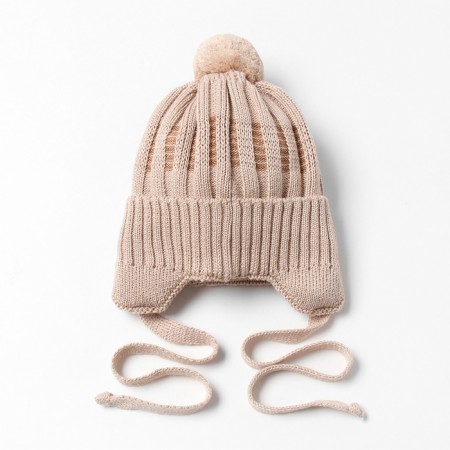 Children's hat minku, rr 35-40, beige color-2