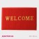 Welcome Hard fifth rug with edging, 38 × 58 cm, red color