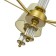 Chandelier 1091/3GD 40W E27 gold 60x60x38-78 cm
