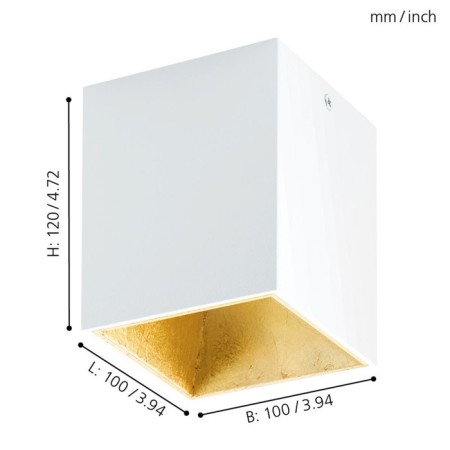 Lamp Polasso 1x3.3W LED white 10x10x12cm-2