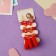 Hair gum "Tenderness" (set 6 pcs) butterfly, red