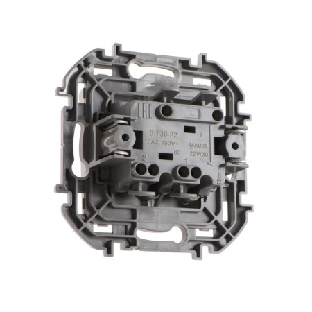 Two -clavy Legrand Inspiria, 10 AX, 250 V, aluminum switch-1