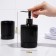 A set of accessories for the bathroom "Lina", 2 items (soap dispenser, glass), black color