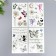Tattoo on the body phosphorus "butterflies-flowers" mix 12x7.5 cm