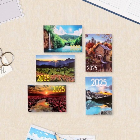 Pocket calendar "Nature - 1" 2025, 7x10 cm, mix