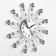 Watching clock, series: openwork, "callifa", smooth move, 33 x 33 cm, d-13 cm