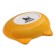 MIK Ceramic oval "cat muzzle" 200 ml 14 x 12 x 3.5 cm, yellow-orange