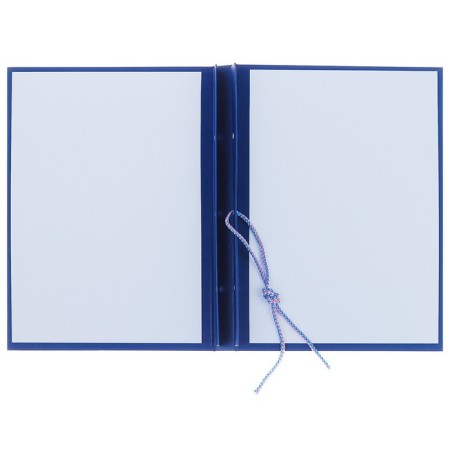 Folder "Graduation Qualification Work" Bumvinyl, scallops/cassation, without paper, blue (capacity up to 300 sheets)-1