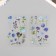 Stickers for creativity PVC "Blue Flowers" set 2 sheets 10x15 cm