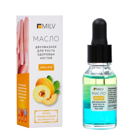 Nail oil strengthening Milv two -phase Melon, 15 ml