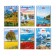 Notepad A7, 40 sheets in the cage on the crest "Great landscapes", cover coated cardboard, mix