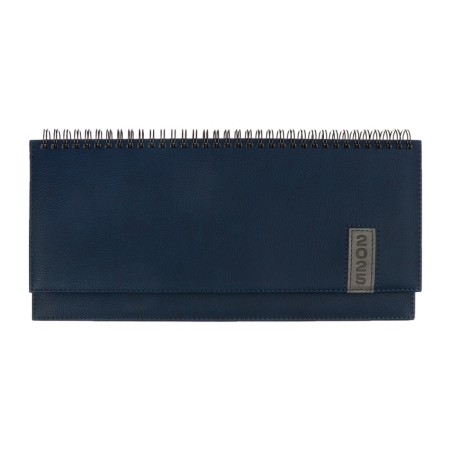 Dated planning 2025, 310 x 145mm, 64 sheets, Devente. Vertical, solid cover, leatherette with foam rubber, embossing, block 70, blue