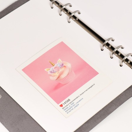 Photo album magnetic 45 sheets "Muse" black 23.5x18 cm-3
