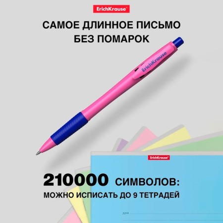 Handle Automatic Automatic Ultra Glide Technology Joy Neon, node 0.7 mm, blue ink, rubber emphasis, length of the letter line 1300 meters, mix-5
